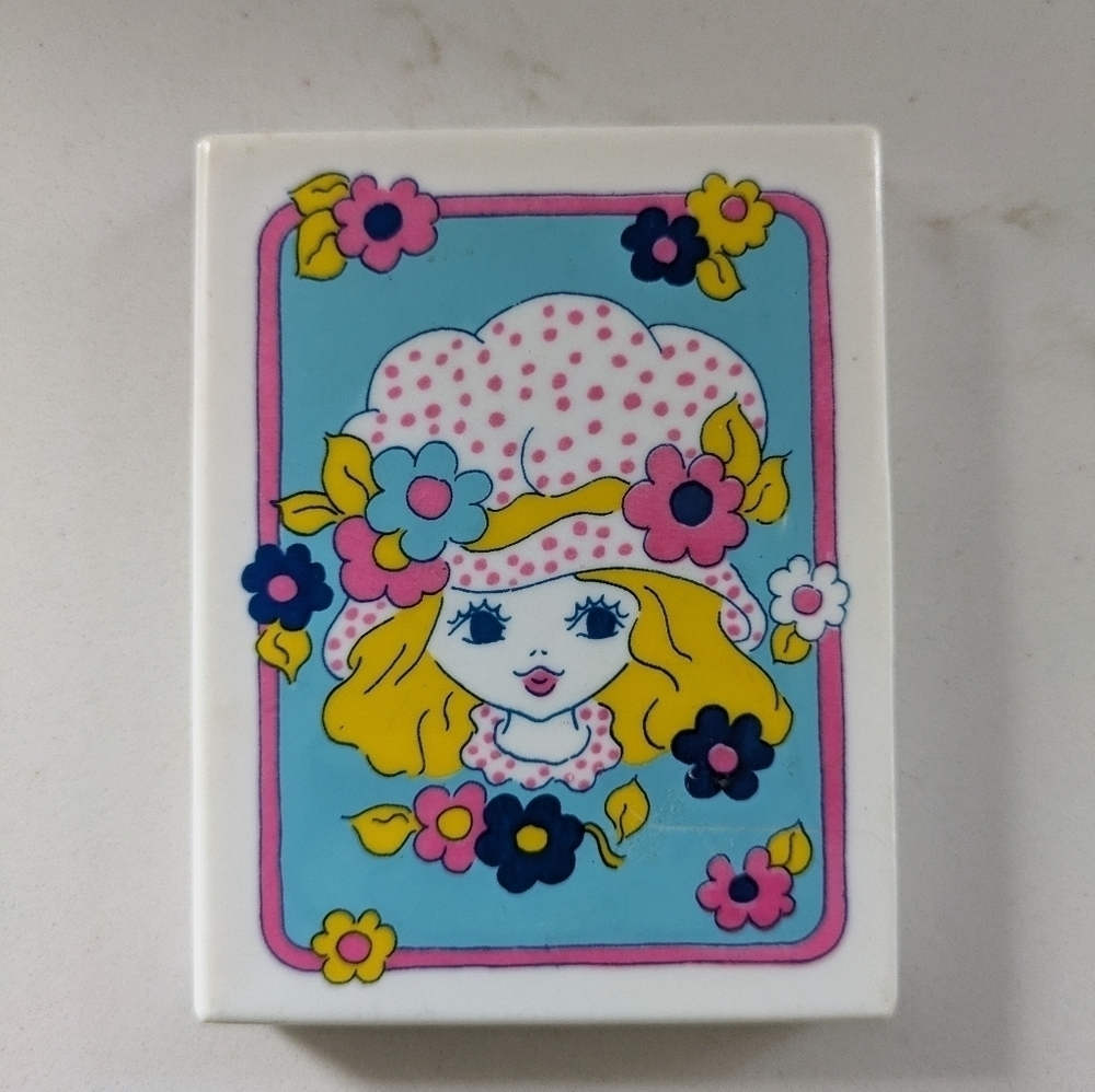Vintage tinkerbell cosmetics makeup compact mirror
